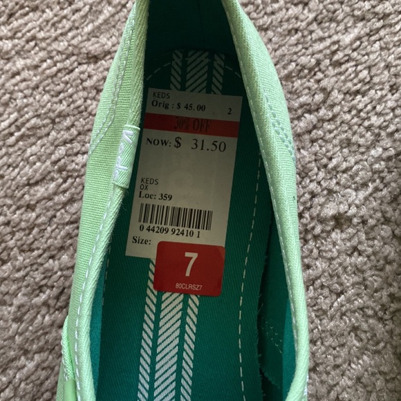 Keds Woman’s Mint Green Champion Brights Sneakers NWT - Picture 3 of 7